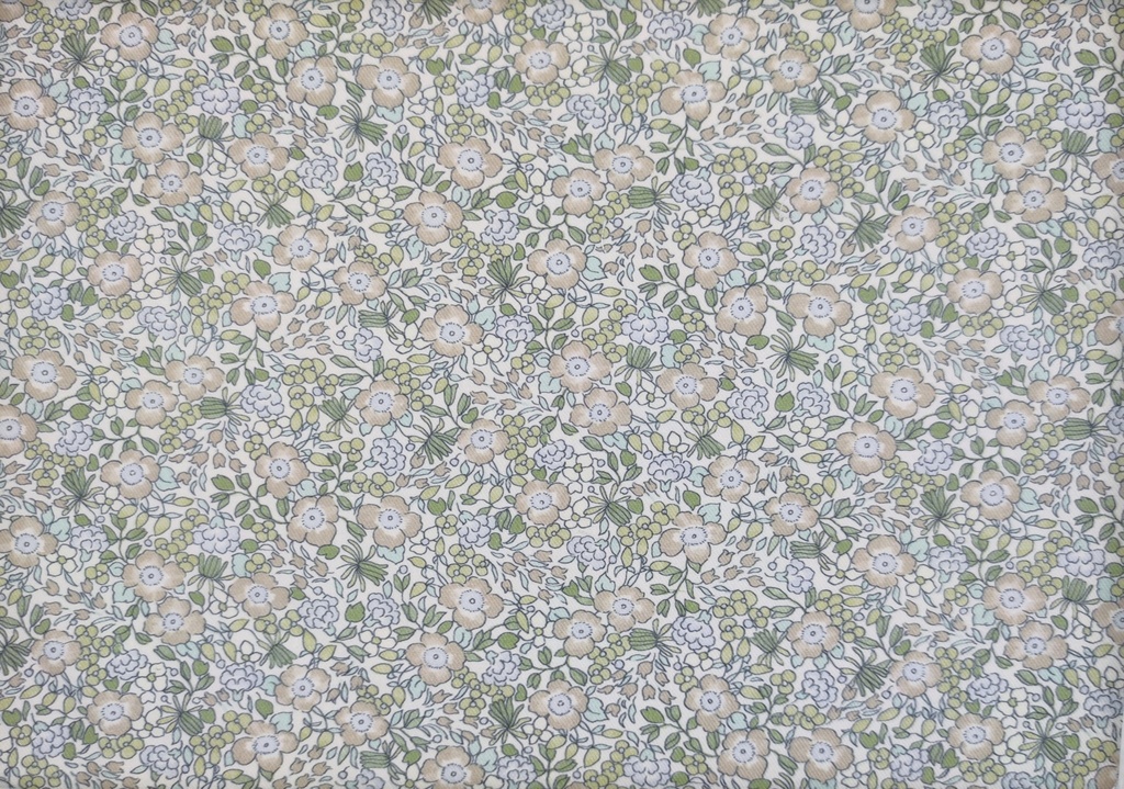 Viella flores beige verde