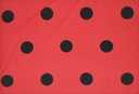 Punto Ladybug lunares rojo negro 