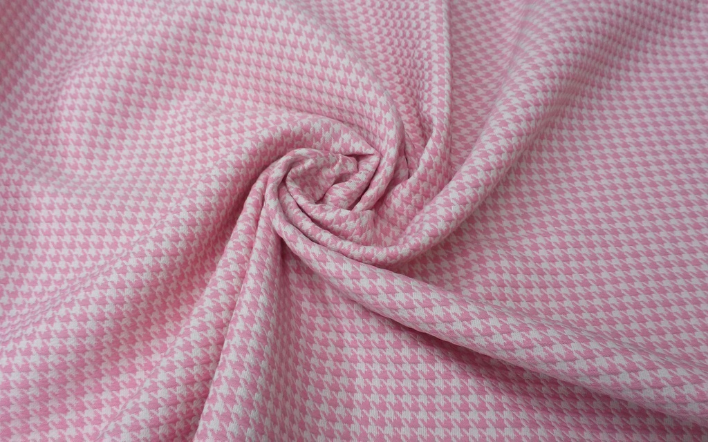 Jacquard pata de gallo rosa