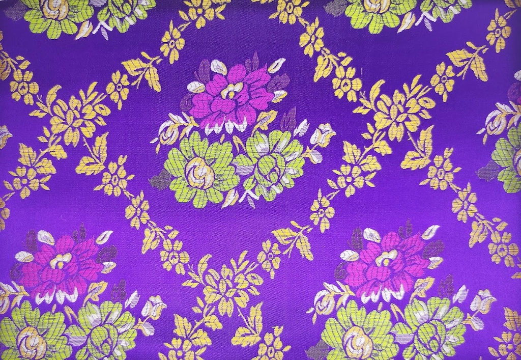 Raso jacquard época morado