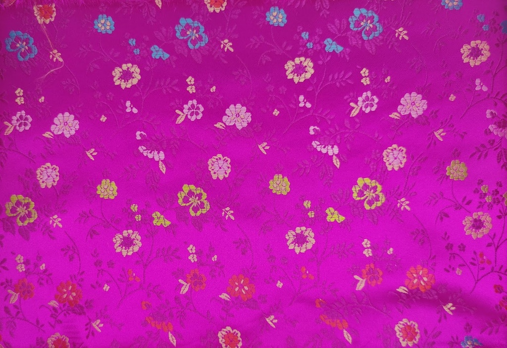 Raso jacquard Oriente fucsia