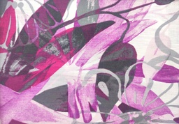 Lino flores fucsia, gris